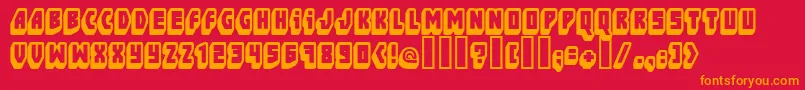 FtBlockbusta Font – Orange Fonts on Red Background