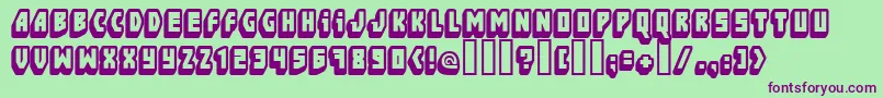 FtBlockbusta Font – Purple Fonts on Green Background