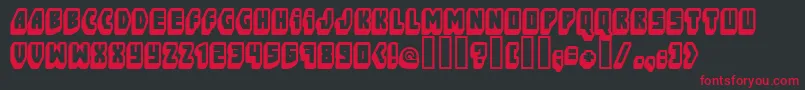 FtBlockbusta Font – Red Fonts on Black Background