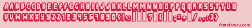 FtBlockbusta Font – Red Fonts on Pink Background