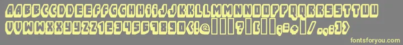FtBlockbusta Font – Yellow Fonts on Gray Background