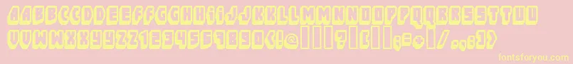 FtBlockbusta Font – Yellow Fonts on Pink Background