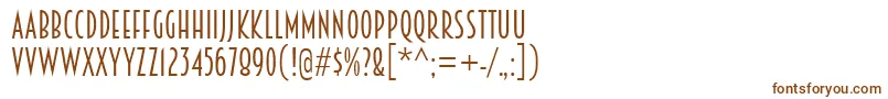 Шрифт Breamcatcher – коричневые шрифты на белом фоне