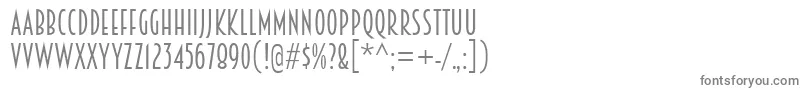 フォントBreamcatcher – 白い背景に灰色の文字