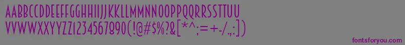 Шрифт Breamcatcher – фиолетовые шрифты на сером фоне