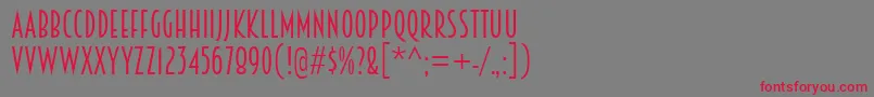 Breamcatcher Font – Red Fonts on Gray Background