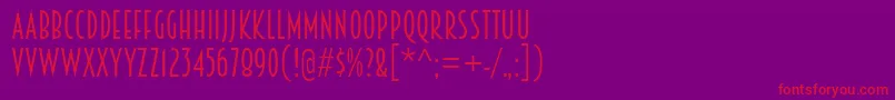 Breamcatcher Font – Red Fonts on Purple Background
