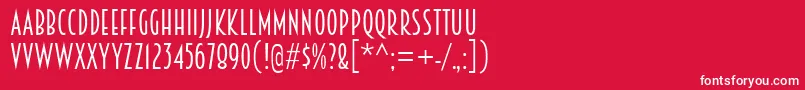 Breamcatcher Font – White Fonts on Red Background