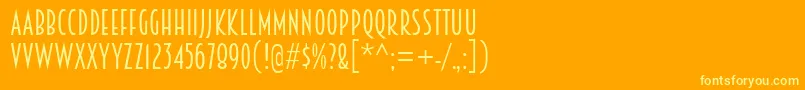 フォントBreamcatcher – オレンジの背景に黄色の文字