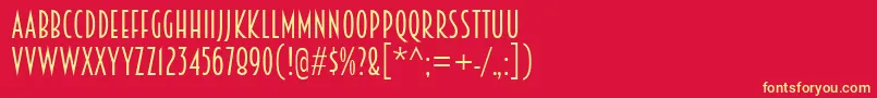 Breamcatcher Font – Yellow Fonts on Red Background