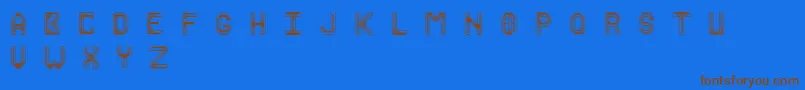 Marshall Font – Brown Fonts on Blue Background