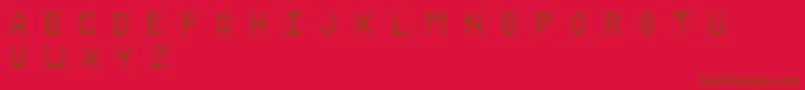 Police Marshall – polices brunes sur fond rouge
