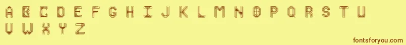 Marshall Font – Brown Fonts on Yellow Background