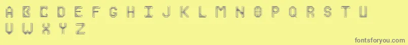 Marshall-Schriftart – Graue Schriften auf gelbem Hintergrund