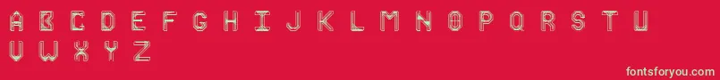 フォントMarshall – 赤い背景に緑の文字
