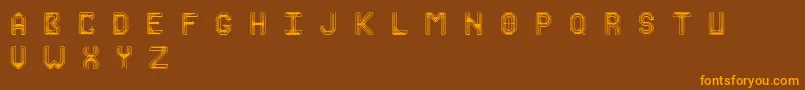 Marshall Font – Orange Fonts on Brown Background