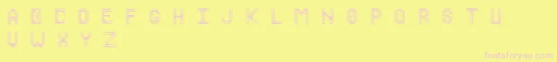 Marshall Font – Pink Fonts on Yellow Background