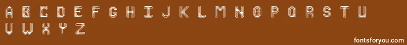 Marshall Font – White Fonts on Brown Background