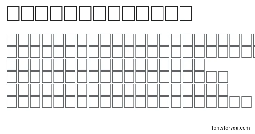 Schriftart PenKufiShadow – Alphabet, Zahlen, spezielle Symbole