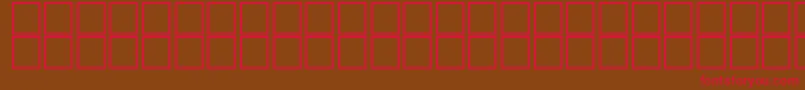 PenKufiShadow-Schriftart – Rote Schriften auf braunem Hintergrund