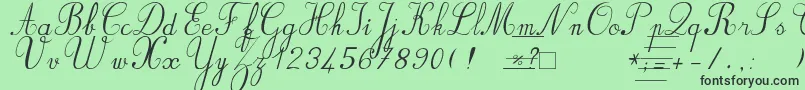 フォントBvronit2 – 緑の背景に黒い文字