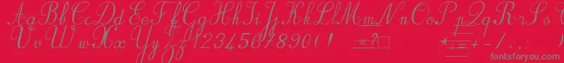 Bvronit2 Font – Gray Fonts on Red Background
