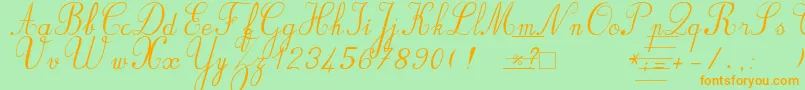 Bvronit2 Font – Orange Fonts on Green Background