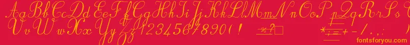 Bvronit2 Font – Orange Fonts on Red Background