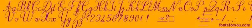 Bvronit2-Schriftart – Violette Schriften auf orangefarbenem Hintergrund