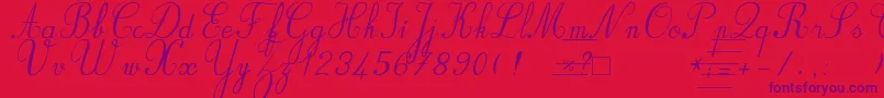 Bvronit2 Font – Purple Fonts on Red Background