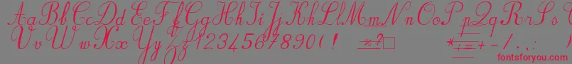 Bvronit2 Font – Red Fonts on Gray Background