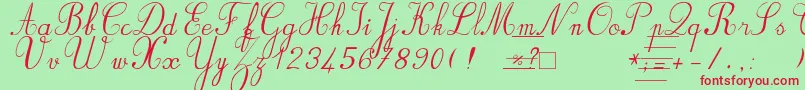 Bvronit2 Font – Red Fonts on Green Background