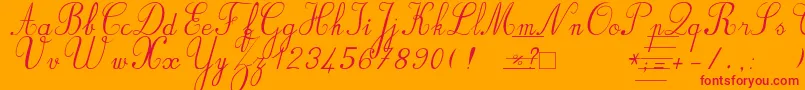 Bvronit2 Font – Red Fonts on Orange Background