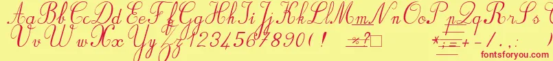 Bvronit2 Font – Red Fonts on Yellow Background