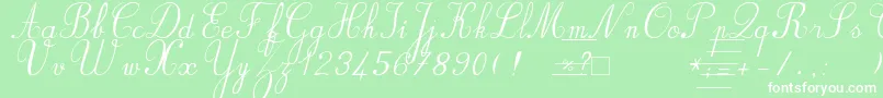 Bvronit2 Font – White Fonts on Green Background