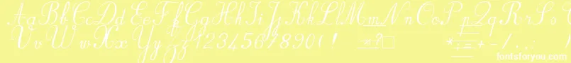 フォントBvronit2 – 黄色い背景に白い文字