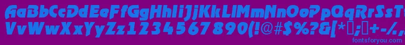 ThimbadisplaysskItalic Font – Blue Fonts on Purple Background