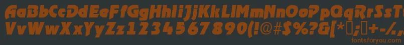 ThimbadisplaysskItalic Font – Brown Fonts on Black Background