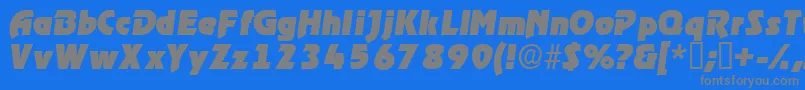 ThimbadisplaysskItalic Font – Gray Fonts on Blue Background
