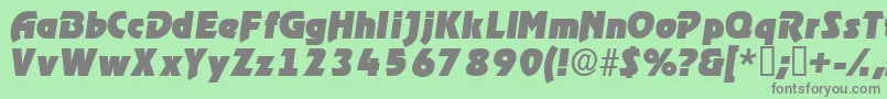 ThimbadisplaysskItalic Font – Gray Fonts on Green Background