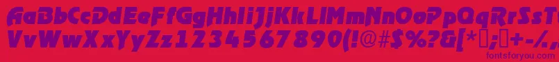 ThimbadisplaysskItalic-fontti – violetit fontit punaisella taustalla