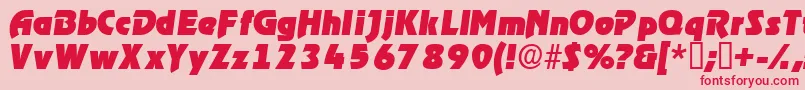 ThimbadisplaysskItalic Font – Red Fonts on Pink Background