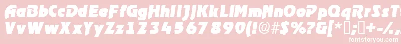 フォントThimbadisplaysskItalic – ピンクの背景に白い文字
