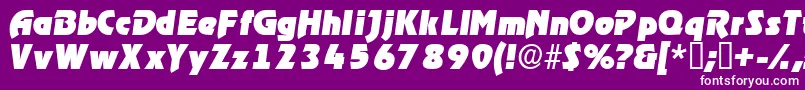 ThimbadisplaysskItalic Font – White Fonts on Purple Background