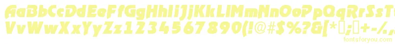フォントThimbadisplaysskItalic – 黄色のフォント