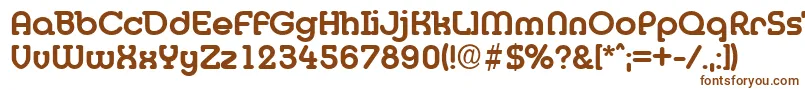 Desireebeckermedium-fontti – ruskeat fontit valkoisella taustalla