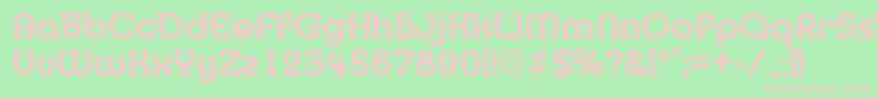 Desireebeckermedium Font – Pink Fonts on Green Background