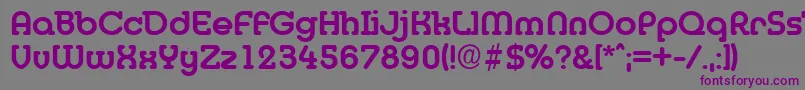 Desireebeckermedium-fontti – violetit fontit harmaalla taustalla