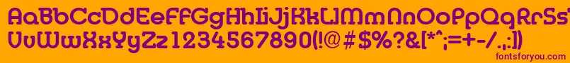 Шрифт Desireebeckermedium – фиолетовые шрифты на оранжевом фоне