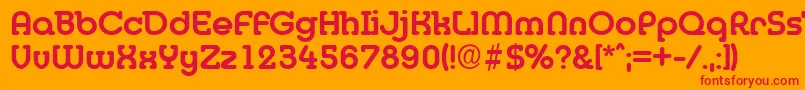Шрифт Desireebeckermedium – красные шрифты на оранжевом фоне